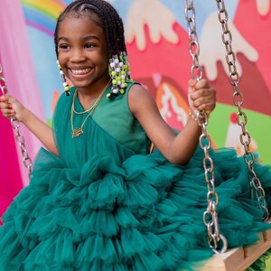 GIRL TULLE DRESS - Cute Girl Outfit - Avery Design Dress - Party Girl Dress - Dress For Birthday - Kid Embroidery Dress - 1st Birthday Dress