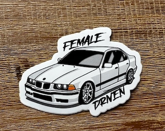 Bmw E36 Sedan Female Driven Sticker
