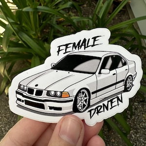 FemaleDriven E36 Bmw Sticker
