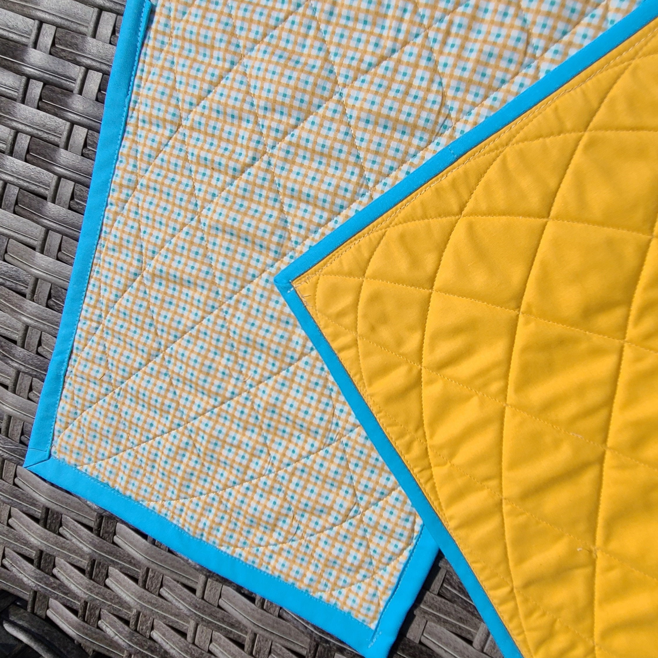 Summer Placemats pair of reversible and mix and match colors Etsy