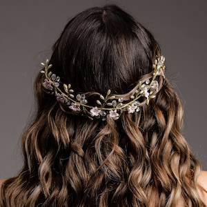 Blossom Bridal Hair Vine: Handmade Floral Wedding Headpiece