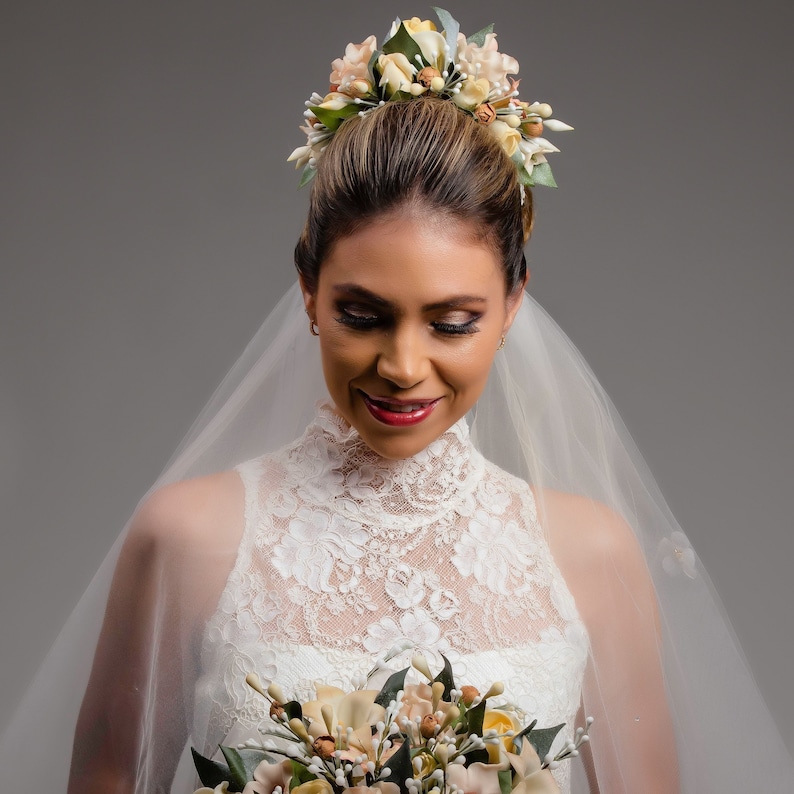 Vera Vintage Bridal Accessories Set Cascading Bridal Bouquet Etsy