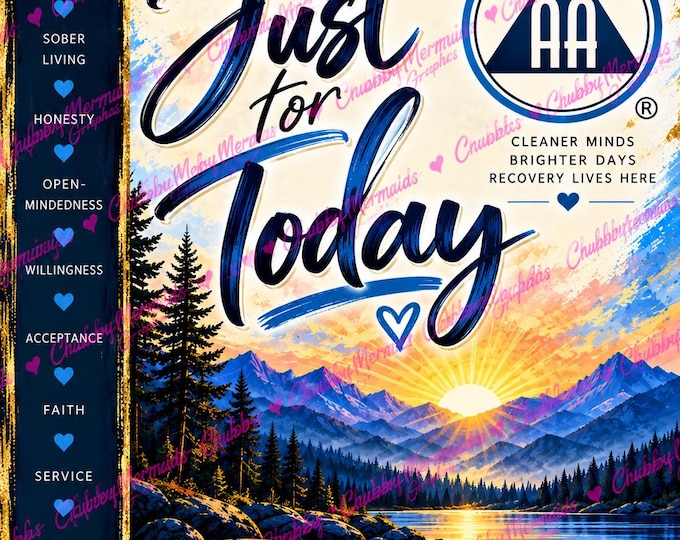 AA Recovery Binder Printable | Just for Today Sobriety Planner | 14-Page Alcoholics Anonymous Journal | 12 Steps | Digital Download