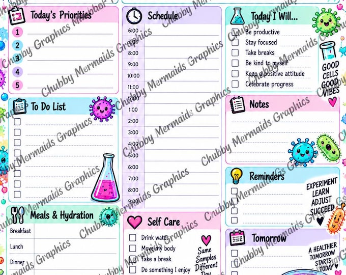 Microbiology Lab Planner | Science Daily Organizer (Digital Download)