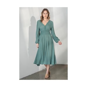 Midi Prairie Dress with Lace Trim Details