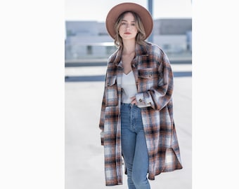 Sobrecamisa de cuadros extragrande