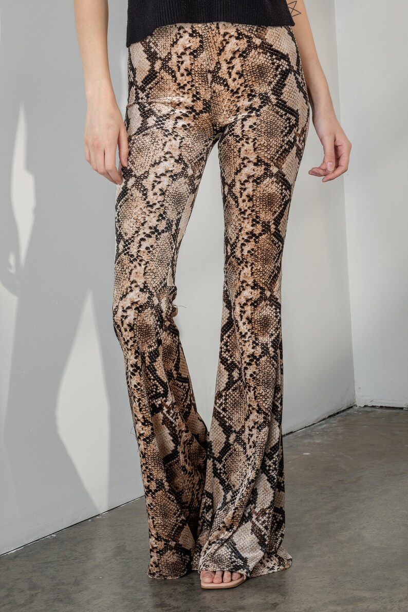 Velvet Slim Pant - Snake main image 1