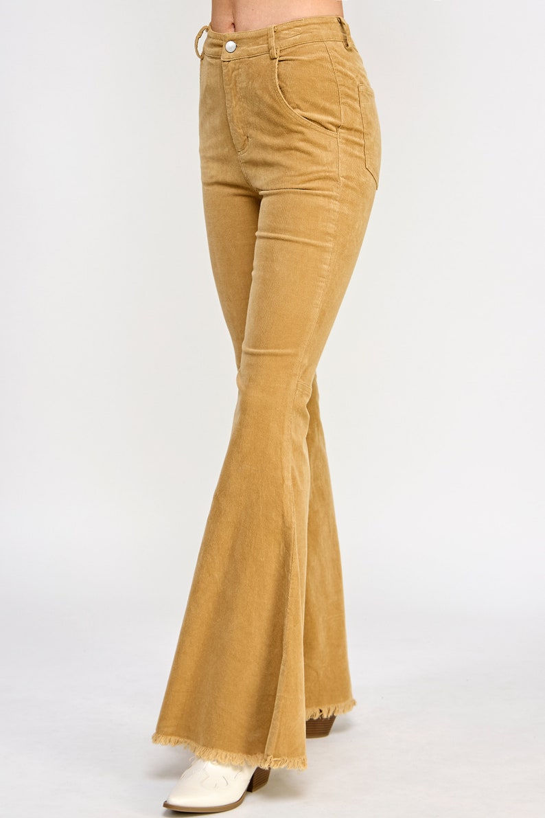Patch Pocket Corduroy Flare Pants