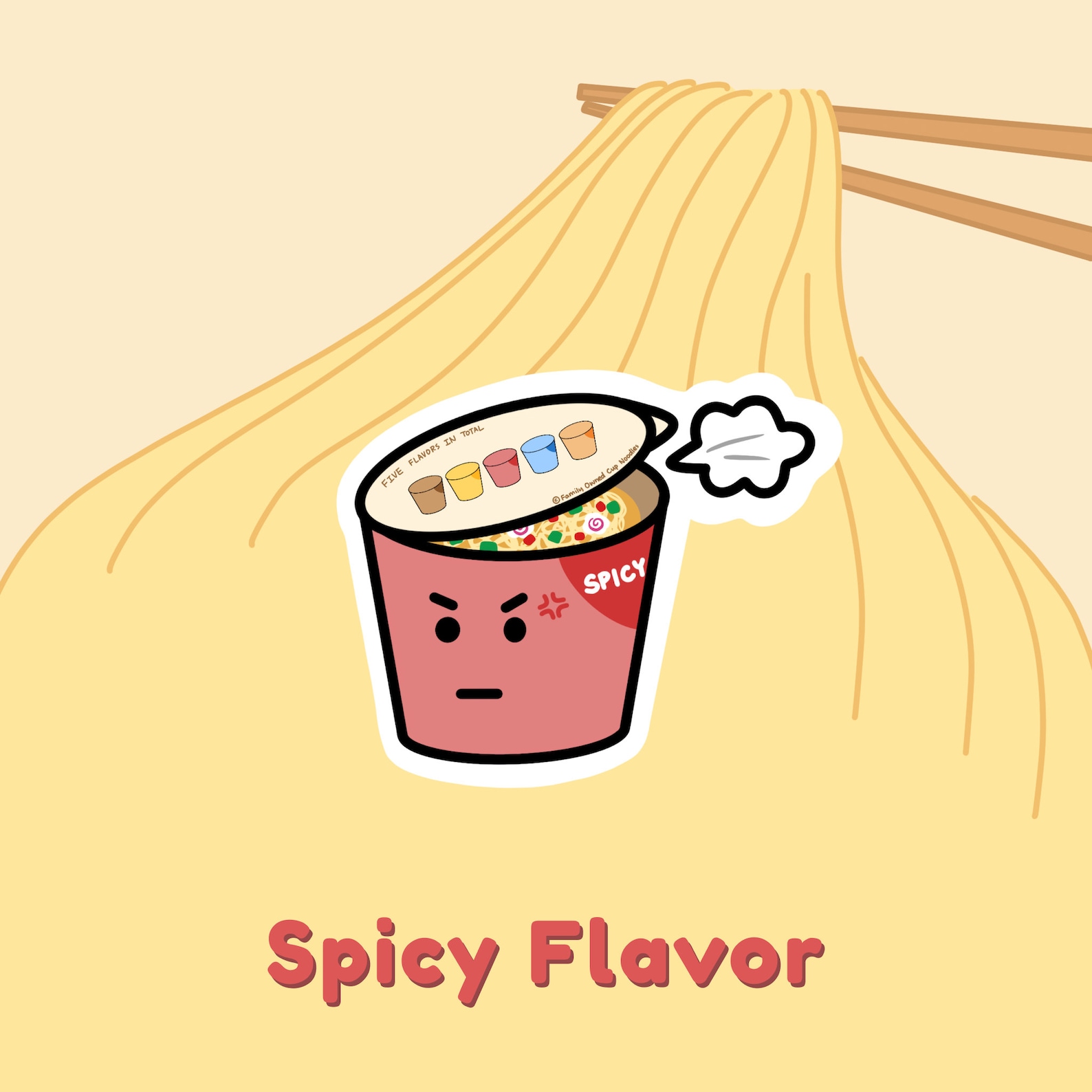 Cup Noodle Emoji Die Cut Sticker Pack cute sticker bullet Etsy