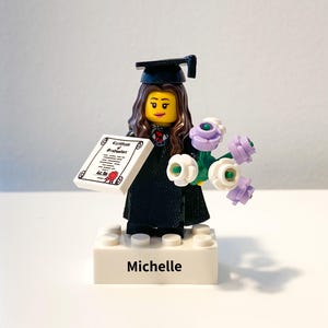 Minifigure di laurea personalizzate / Regalo personalizzato, Regalo per lui, Regalo per lei, Personaggi personalizzati, Regalo speciale, Regalo personalizzato