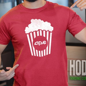 AMC Ape Popcorn and Movie Shirt AMC Short Squeeze Moon Shirt AMC to the moon Shirt Popcorn on the Moon Stock Shirt Stock Market Tee image 1