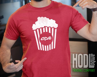 AMC Ape Popcorn and Movie Shirt | AMC Short Squeeze Moon Shirt | AMC to the moon Shirt | Popcorn on the Moon Stock Shirt | Stock Market Tee