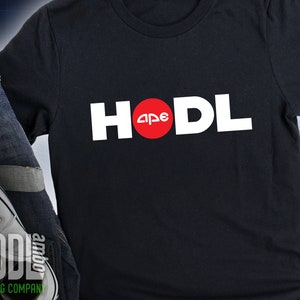 HODL AMC Ape T-Shirt MOASS Shirt Short Squeeze Parody Shirt Diamond Hands Meme Stock Ape Wall Street Bets Tee image 1