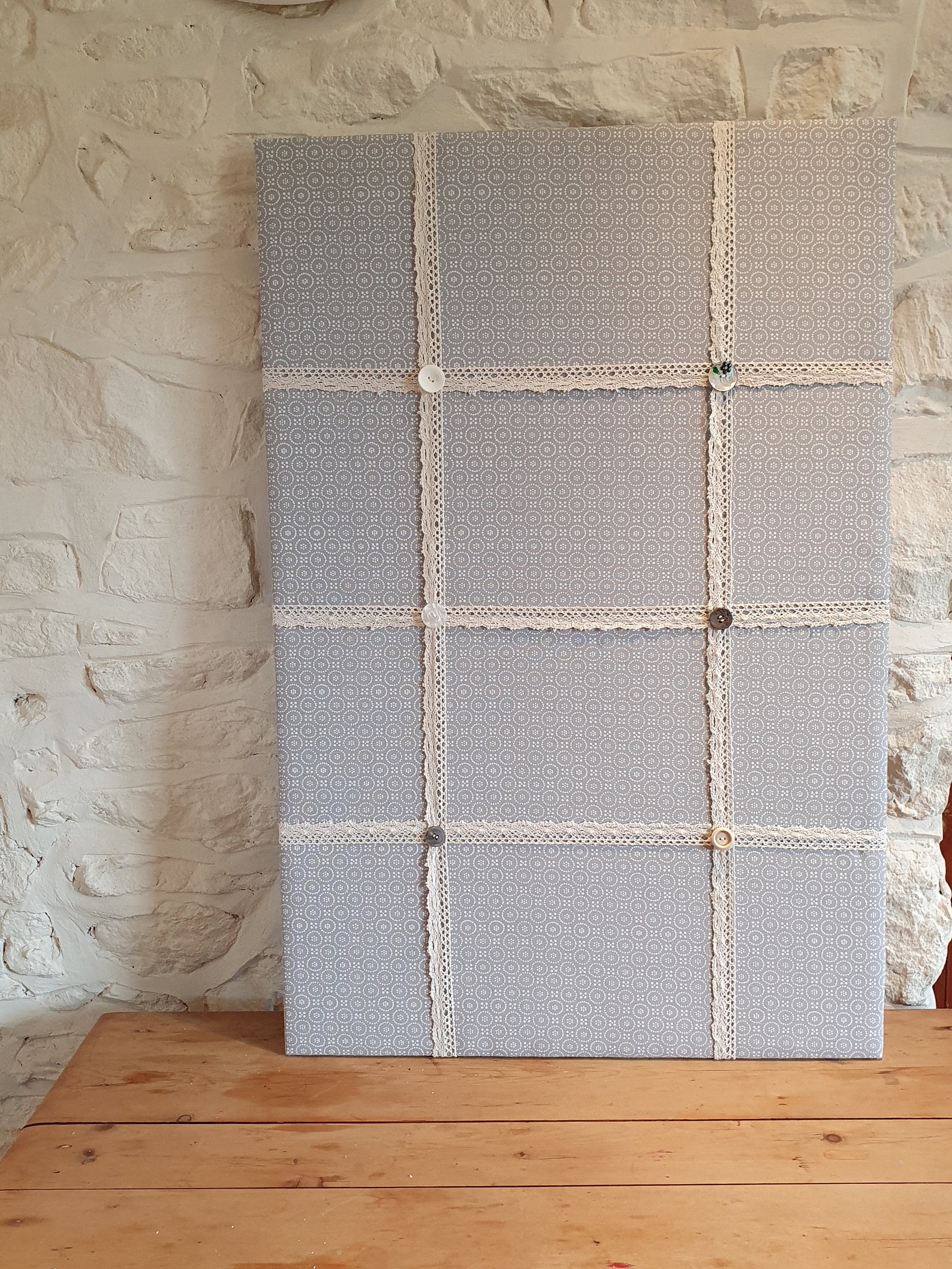 Fabric Covered Display Board Vintage Shabby Chic Memo Board Etsy UK
