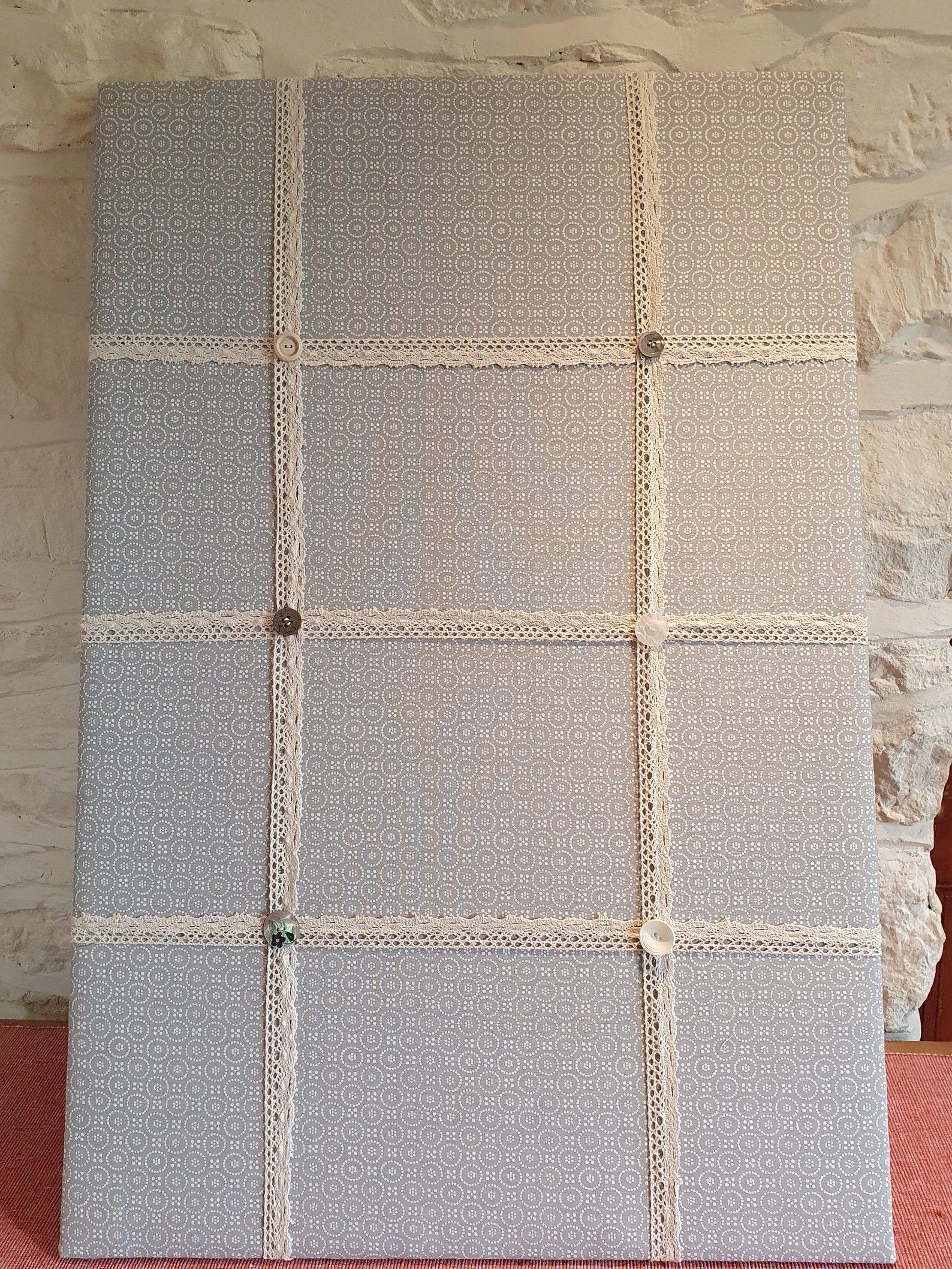Fabric Covered Display Board Vintage Shabby Chic Memo Board Etsy UK