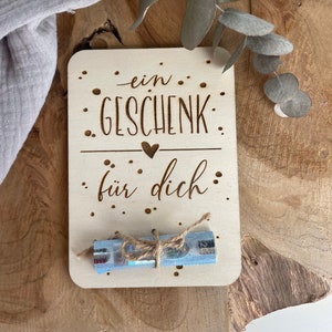 Postkarte aus Holz / Grußkarte / Holzkarte / Geldgeschenk / Geburtstagskarte / Geschenkidee zum Geburtstag