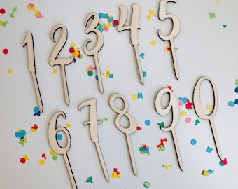 Cake Topper Numbers / Birthday Numbers for Cake / Wood Numbers