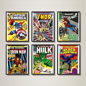 Superheldafdrukken, superheld kunst aan de muur, digitale superheld poster, kinderkamer wanddecoratie, superheld poster, kinderkamer, superheld kinderkamer