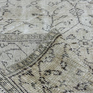 4x8 Beige Brown Turkish Rug, Vintage Rug, Brown Area Rug, 4x8 Handmade Rug, 4x8 Beige Bedroom Rug, Kitchen Rug, Living Room Rug 4.2x8.4 ft