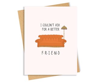 Tarjeta de amistad inspirada en la serie de televisión