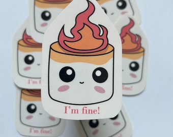 Toasted marshmallow sticker