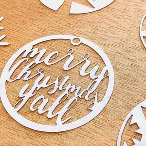 Christmas Ornaments , Bauble , Snowflake 100+ Glowforge cut file