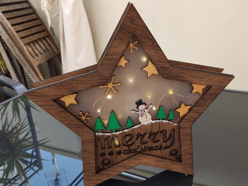 Star Light Lightbox AI / DXF / SVG Cnc Plans With Pdf Assembly ...