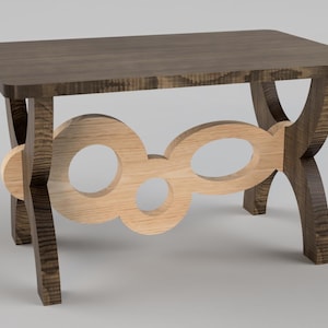 Modern U-Leg CNC Furniture Files – Scandinavian Design Templates for routers. Download DXF, Svg, Pdf & DIY with ease for your project!