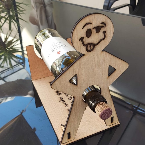 Wine & Spirits Bottle Holder AI SXF SVG Plans Etsy