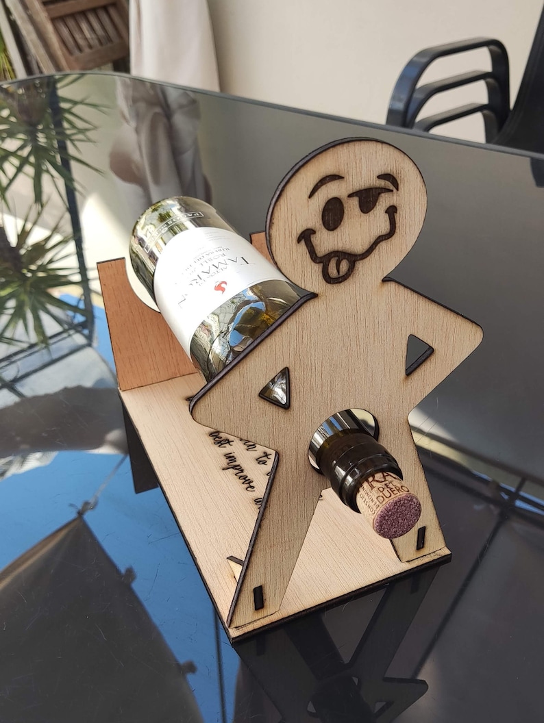 Portabottiglie per vino e liquori Piani AI DXF SVG immagine 1