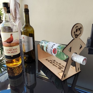 Portabottiglie per vino e liquori Piani AI DXF SVG immagine 10