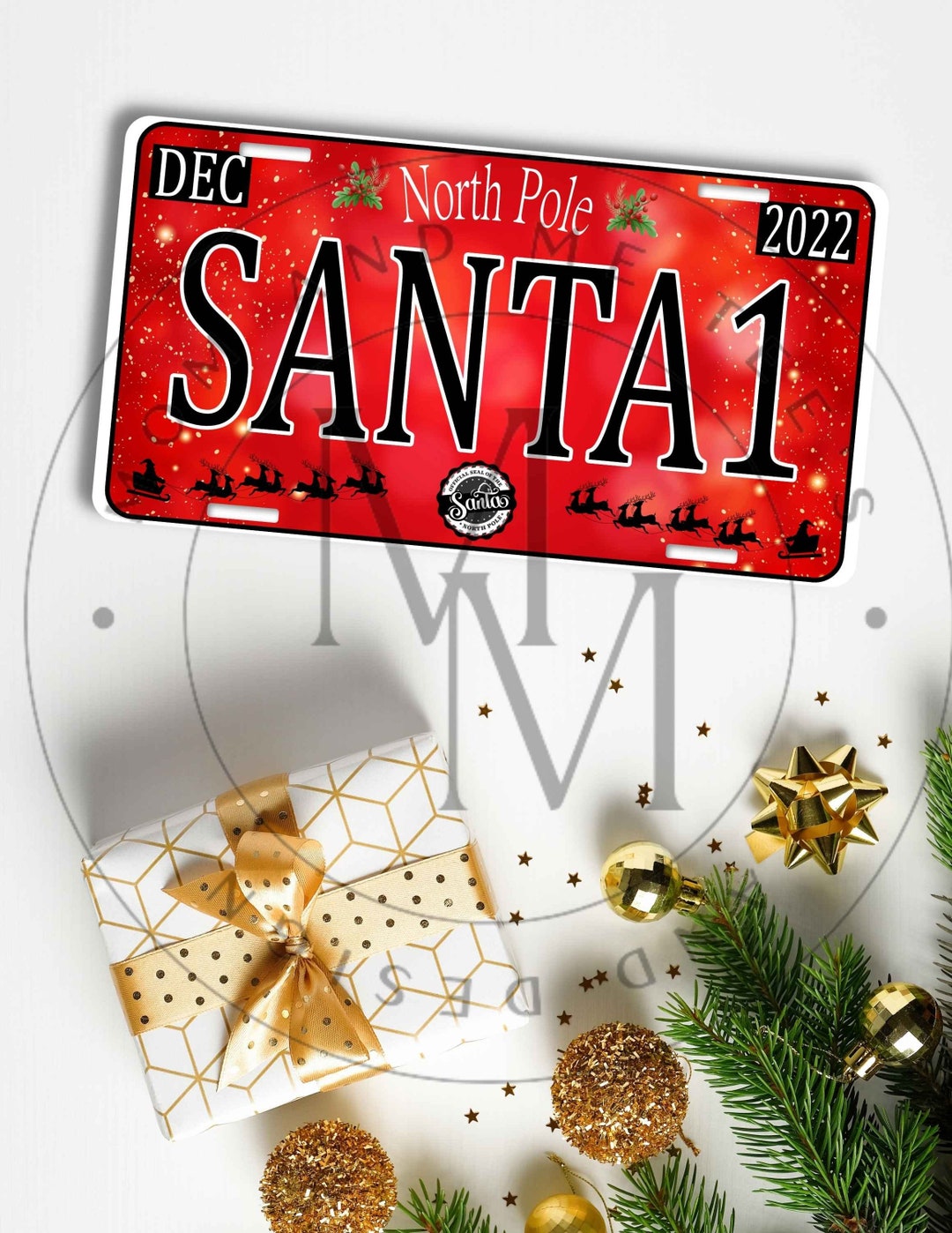 Santas Lost License Plate Png Lost Drivers License Lost Etsy