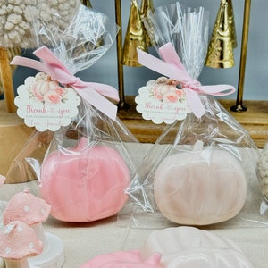 Pink PUMPKİN scented SOAP favors, Pumpkin Spice favors, baby Girl shower favors , Pumpkin Soap Wedding bridal shower favors, Halloween gifts