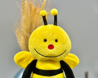 Bumble bee plush, Birthday favors, Kindergarten Start Gift, Handmade Plush Doll, Mommy to bee, Baby Showers favors, Gender party