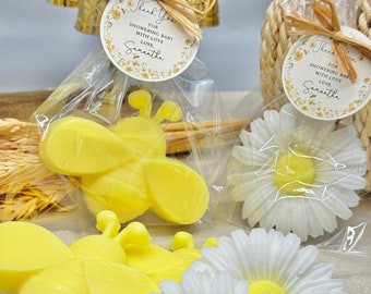 Handmade Bee & Daisy Goat Milk Soap Favors: Baby Shower, Spring Party