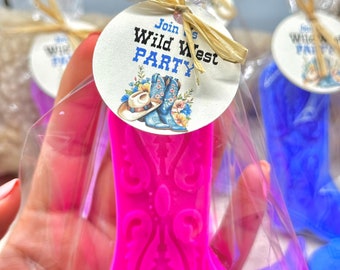 Big Cowgirl Bootie Soap Favors, Bachelorette Disco Fucshia Western Bridal Shower Favors. Texan Party, Cowgirl Bootie Party Decor, Baby Rodeo