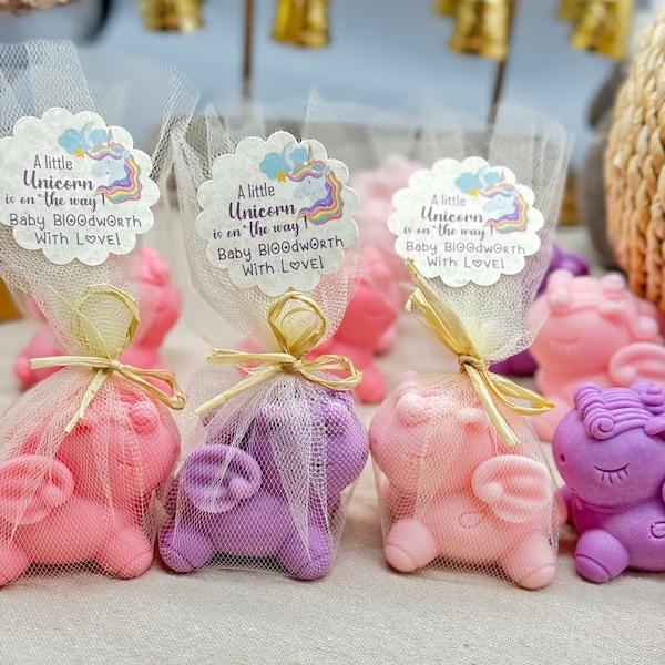 Unicorn Baby Shower Soap Favors, Unicorn Birtday Party Decorations, Unicorn Birthday Gifts for Guests in Bulk, Elegance Gifts, Girls Party