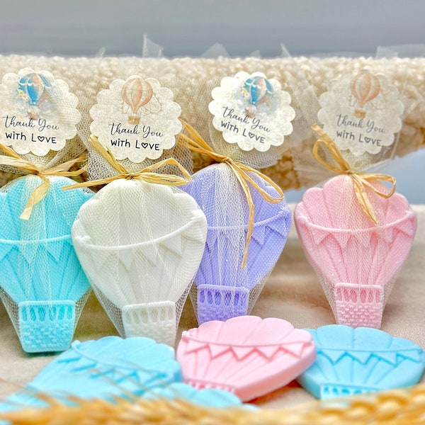 Hot Air Balloon Soaps, Baby Shower Favors Boy girl, Baby Shower Hot Air Balloon Decorations, birthday boy  party decor, baby shower favors