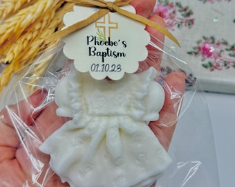 Elegant Baptism Big Dress Soap Favors Girl Baby Gift Christening Bautizo Personalized Guest Gifts First Birthday Party Favor Party Decorate