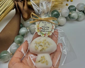 Honey Oatmeal Mushroom Soap Favor Baby Shower Favor Bridal Shower Favor Rustic Wedding Guest Gift Birthday Party Favor Eco Friendly Handmade