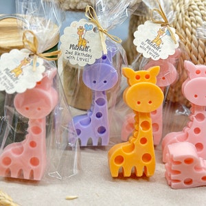 Giraffe Soap Favors, Sweet Giraffe Baby Shower Boy-Girl, Giraffe Party Theme decorations, Safari party favors, Giraffe Baby Shower favors image 1