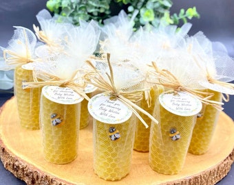 Honey Bee Candle favors - parent gift funeral candels, teachers gift, Mommy-to-bee, gender neutral, bride shower favors back to school gifts