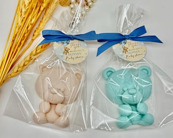 Big Bear Soap Baby Shower Gift Bridal Shower Gift We Cant Bearly Wait Theme Party Handmade Natural Soap Eco Friendly Favor, Personalized Tag