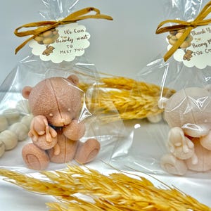 Bear Soap Baby Shower Gift Bridal Shower Gift We Cant Bearly Wait Theme Party Handmade Natural Soap Eco Friendly Favor, Personalized Tag