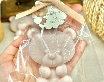 Bear Soap Baby Shower Gift Bridal Shower Gift We Cant Bearly Wait Theme Party Handmade Natural Soap Eco Friendly Favor, Personalized tag
