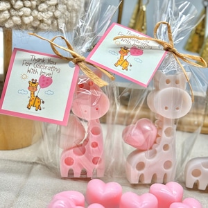 Giraffe Soap Favors: Scented Goat Milk Soap, Safari Baby Shower