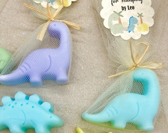 Handmade Dinosaur Soaps: Organic Goat Milk Party Favors