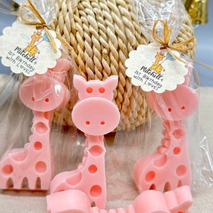 Giraffe Soap Favors, Sweet Giraffe Baby Shower Boy-Girl, Giraffe Party Theme decorations, Safari party favors, Giraffe Baby Shower favors image 7