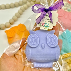 Personalized Owl Soap Favors: Woodland Baby Shower, Goat Milk Soap