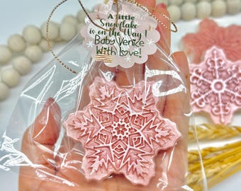 Jabón de copos de nieve de oro rosa brillante, jabón para invitados a fiestas navideñas, regalo de agradecimiento navideño, cestas para rellenar con calcetines para profesores, compañeros de trabajo y vecinos.
